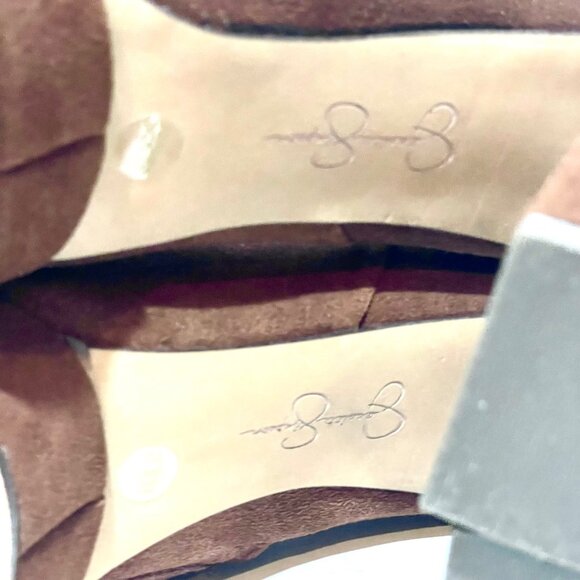 Jessica Simpson Kaiyah Ankle Boots Womens 6.5 M Brown Suede Side Zip Block Heel - Picture 14 of 16